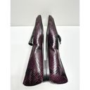 PARKE Marion  Shoes Womens Size 6.5US Python Snakeskin Loafers Purple Black Photo 6