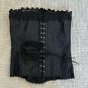 Frederick's of Hollywood VTG Y2K Frederick’s of Hollywood Dream Corset black lace floral jacquard satin Photo 4