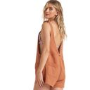 Billabong  Girl On The Run Overall  Romper- Bronze Large Photo 2