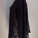 Ramy Brook Aprec  black geometric sheer dolman sleeve top witch witchy whimsigoth Photo 6