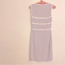 Carmen Marc Valvo  Knit Stripe Tank Mini Dress in Grey / White Photo 8