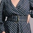 Tanya Taylor  Nicola Belted Check Print Dress Blue 20 Photo 1