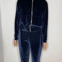 Fabletics  Donna Luxe Velour Track Suit Zip Up Hoodie/Joggers Navy Blue size S/M Photo 0