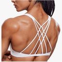 CRZ Yoga  white Women's Strappy Sports Bra - Criss Cross Back Photo 1