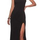 La Femme  28176 Black One Sleeve Gown 8 Photo 0