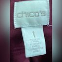 Chico's Chico’s- Burgundy woman’s button down size 1 Photo 5