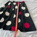 Talbots  Women's 6 Black Polka Dot Retro Pleated Skirt Pink White Cute Goth Glam Photo 5