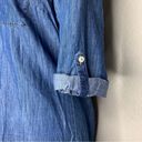 Spense Lyocell Blend Women’s Blue Chambray Shirt Dress Size 6 Photo 4