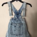 Gap  Distressed Denim Shortalls with Washwell overalls size medium Photo 3