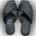 ZARA  FLAT QUILTED SANDALS SLIPPERS SLIP ON SLIDES BLACK 7.5/38 EUC Photo 4