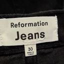 Reformation  Charlie High Rise Jeans Shorts Women's Size 30 Black Cut Off Denim Photo 2