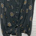 B Jewel B•JEWEL SHEER GREY TIE KNOT SLEEVELESS BLOUSE Photo 1