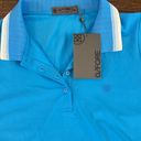 G/Fore Pleated Collar Tech Nylon Sleeveless Polo CERULEAN Blue Size XL NWT Photo 8