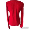 SO Red Cable Knit Pull Over Long Sleeve Sweater Women’s Size Small Photo 1