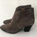 Frye  JENNIFER Brown Grey Suede Pointed Stacked Heel Dress Ankle Boots 6 Photo 56