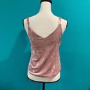 Mango  crushed velvet light pink tank top in size xs Photo 2