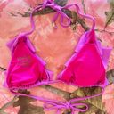 y2k vintage 2000s purple pink ruffle triangle bikini top Size M Photo 1