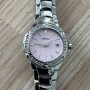 Seiko  Ladies Watch Crystal Embellishments Pink Dial Stainless Bracelet Date Photo 5