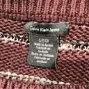 Calvin Klein Jeans  Maroon and White Soft Crewneck Sweatshirt Women’s Small Photo 1