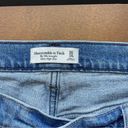 Abercrombie & Fitch A&F Medium Wash Criss Cross The 90’s Straight Ultra High Rise Jeans Photo 3