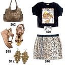 Sans Souci NEW Leopard Print Sequins Mini Skirt Photo 13