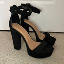 Bamboo Black Platform Heels Photo 0