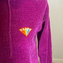 Joe Boxer  Velvet velour sweater knit large M happy rainbow hooded soft pullover Photo 1