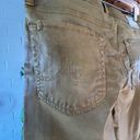 AG Adriano Goldschmied AG the quinne coated high waisted crop flare jean mustard gold size 31 Photo 6