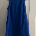 J.Crew  Cobalt Blue Scalloped Sleeveless Shift Dress - Size 8 Photo 1