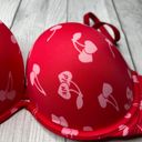 PINK - Victoria's Secret Victoria's Secret PINK Wear Everywhere Super Push Up Cherry Hearts Bra Size 36D Photo 3