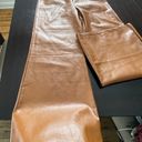 Faux leather wide leg pants Gold Size M Photo 0