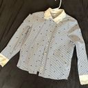 Kate Spade  Stars and Stripes Blue Striped Star Button Up Shirt Broome Street Med Photo 2