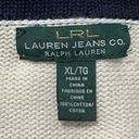 Krass&co Lauren Jeans . Women’s Size XL Nautical Varsity Blue & Ivory Sweater Photo 5