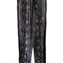 Rebecca Taylor  Womens Pull Up Snake Print Pants Black Grey Size 2 Photo 0