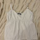 Brandy Melville Babydoll White Tank Top Photo 0