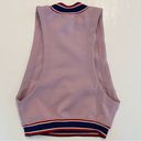 Silence + Noise  Charli Tipped Racerback Cropped Tank Zipper Banded Pink Purple Photo 6