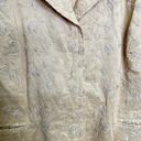 J.Jill  Ginger 100% Cotton Boho Embroidered Lined Blazer Jacket Size 12 p Tan Photo 5