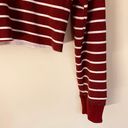 Hollister Striped Hooded Crop Top in Burgundy size S Photo 6