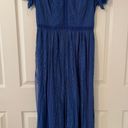 Blue Lace Maxi Dress Size L Photo 0