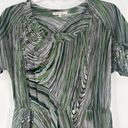 Madewell  Broadway & Broome Green Gray Silk Dress Rolled Short Sleeves Size 0 Photo 1