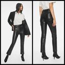 ANINE BING 💕💕 Connor Pant ~ 100% Leather Belted Straight Leg Black Small S NWT Photo 7