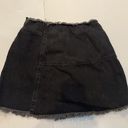 BDG Urban Outfitters  denim wrap mini skirt, frayed hem, faded black. Women’s S Photo 7