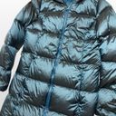 Eddie Bauer  M Luna Peak Goose Down Parka Blue Puffer Coat Winter Warm Hood *READ Photo 1