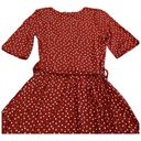 Red, Mini, Polka Dot, Belted Dress Photo 3