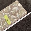 Anthropologie Mattie Suede Wallet/ Pouch Beige white and lime Photo 6