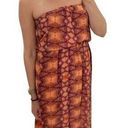 Alexis  Coral Print Silk Strapless Belted Maxi Dress Small Photo 1