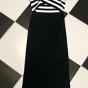 Le Superbe Jean Seberg Cutout Bodycon Dress Reversible Black & White Stripe sz S Photo 7