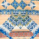 Harper  & Liv Size 3X Pink & Blue Aztec Print Cold Shoulder Poncho Blouse Top Photo 3