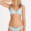 Billabong  Blue and White Striped Bikini Photo 0