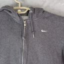 Nike  Hoodie Classic Fleece Full Zip Jacket Womens Medium 586640-071 Gray Photo 2